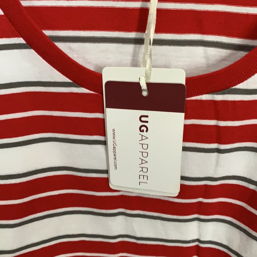 NWT! Ohio State Ladies Striped Short Sleeve Top - Picture 3 of 4